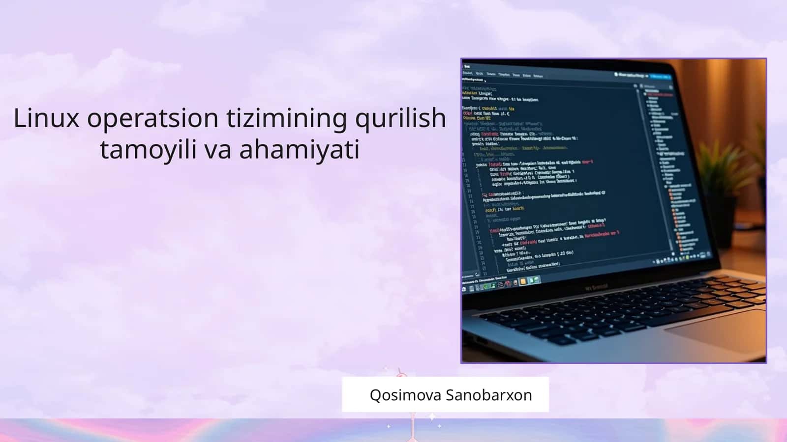 Linux operatsion tizimining qurilish tamoyili va ahamiyati 1