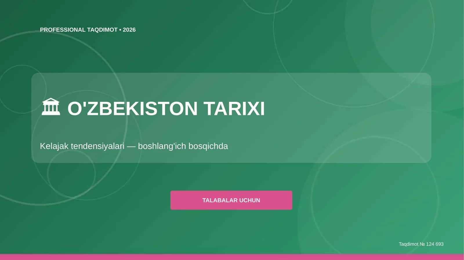 O'ZBEKISTON TARIXI 1