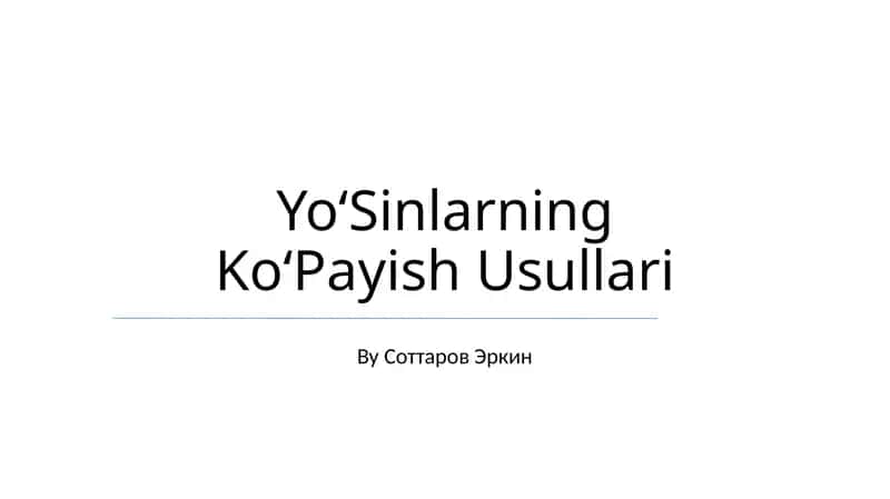 Yosunlarning Ko'payish Usullari 1