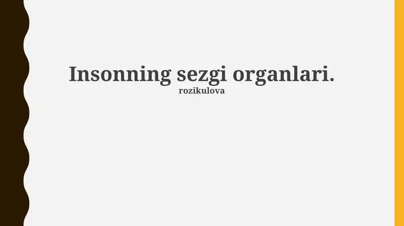 Insonning sezgi organlari 1