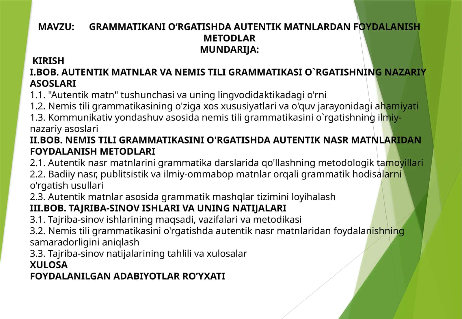 Grammatikani oʻrgatishda autentik matnlardan foydalanish metodlar 1