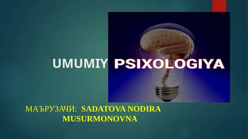 Yetuklikdavrining psixologik xususiyatlari 1