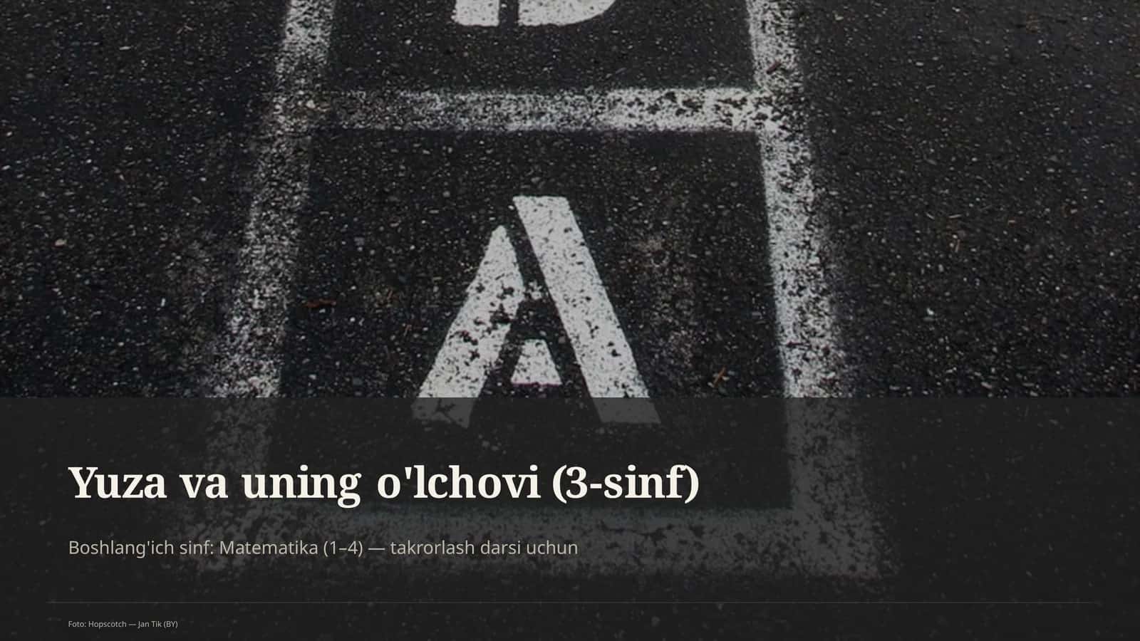 Yuza va uning o'lchovi (3-sinf) 1
