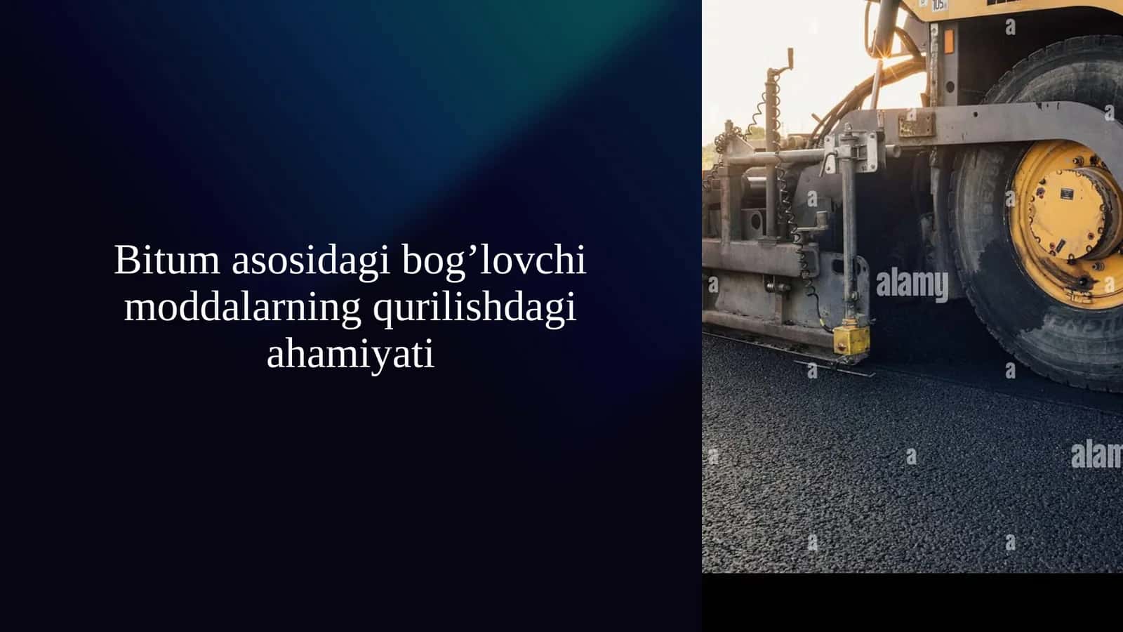 Bitum asosidagi bog’lovchi moddalarning qurilishdagi ahamiyati 1