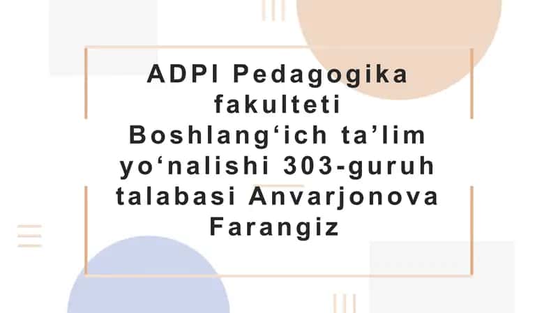 TALIS Xalqaro Baholash Dasturi 1
