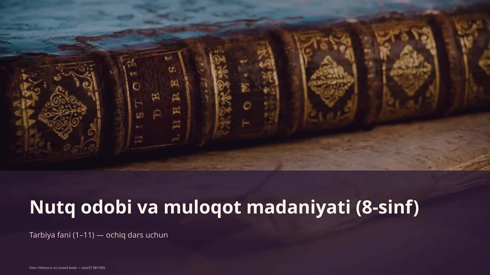 Nutq odobi va muloqot madaniyati (8-sinf) 1
