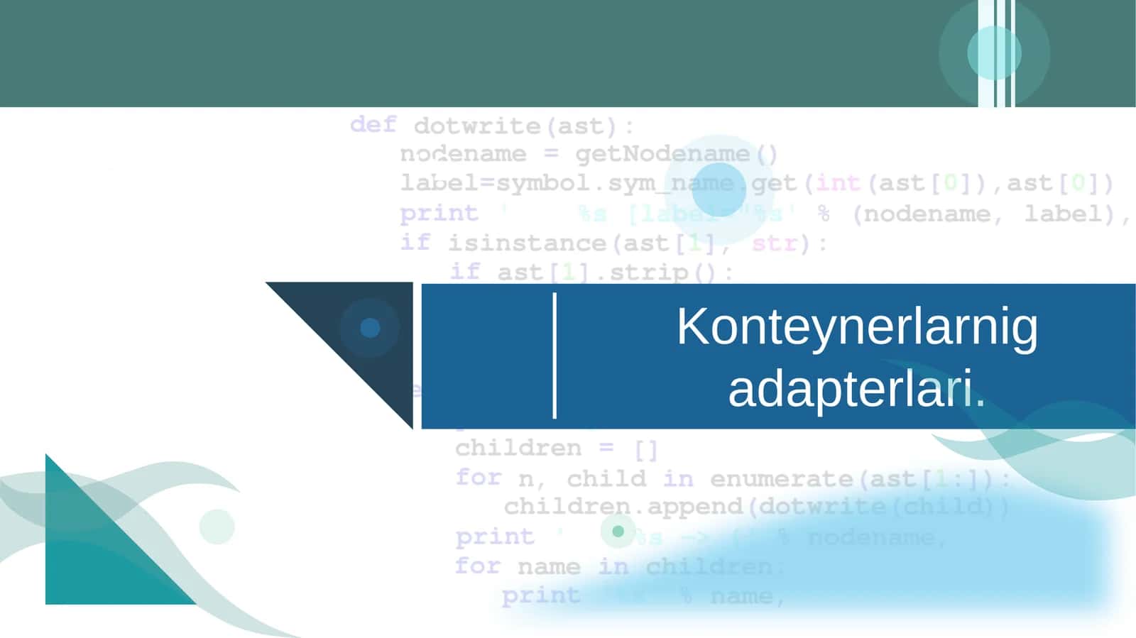 Konteynerlarnig adapterlari. 1