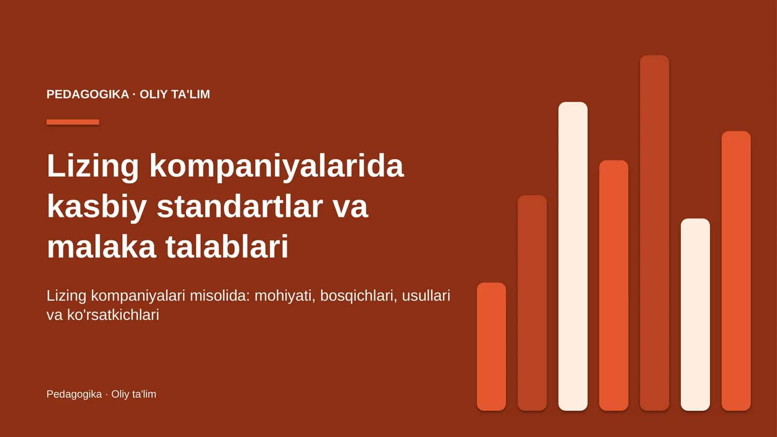 Lizing kompaniyalarida kasbiy standartlar va malaka talablari 1