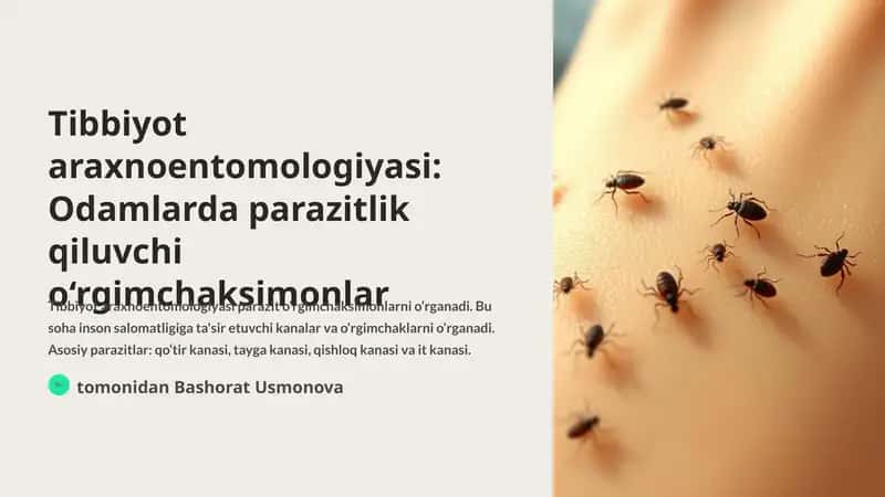 Tibbiyot araxnoentomologiyasi 1