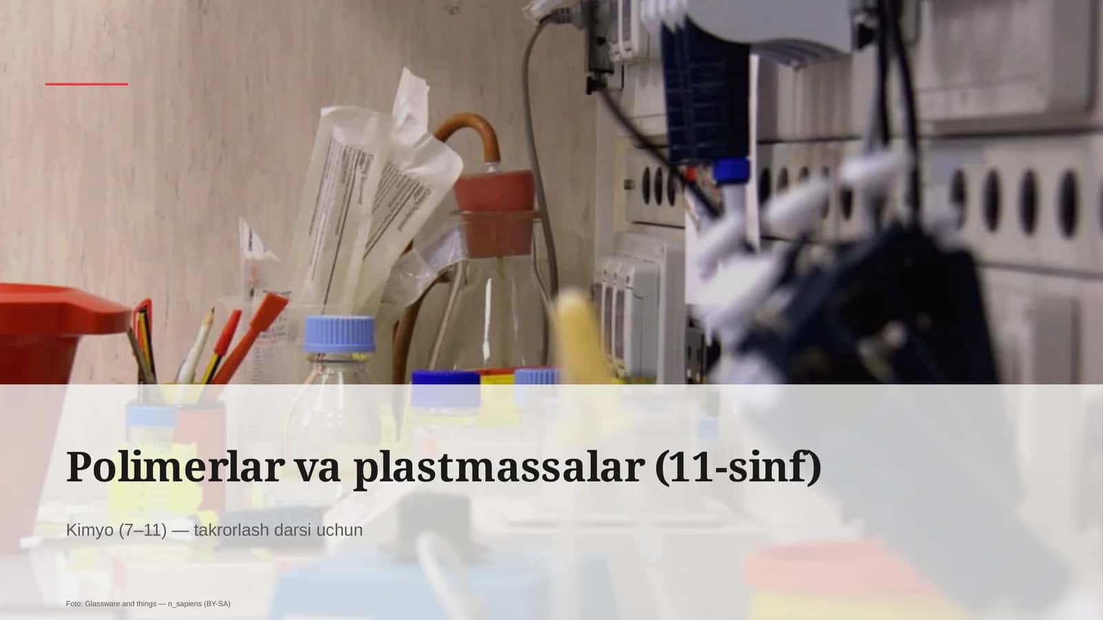 Polimerlar va plastmassalar (11-sinf) 1