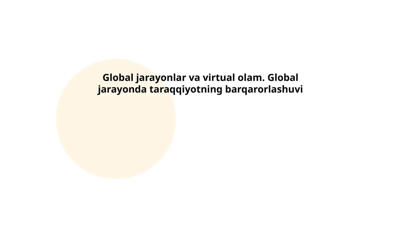 Globalizatsiya va virtual olamning o'zaro ta'siri 1