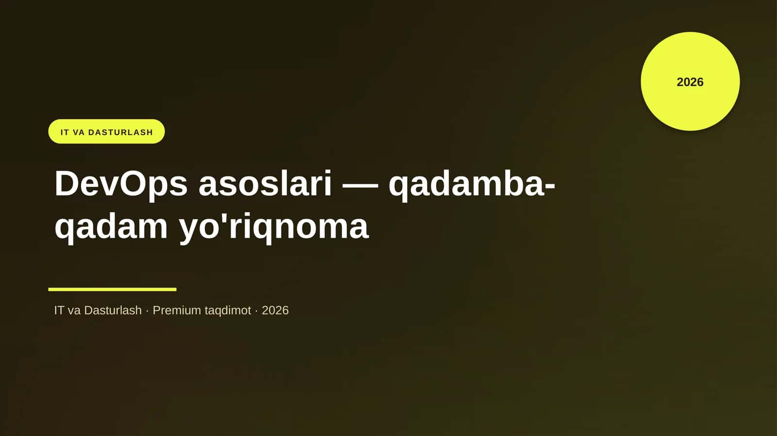 DevOps asoslari — qadamba-qadam yo'riqnoma 1
