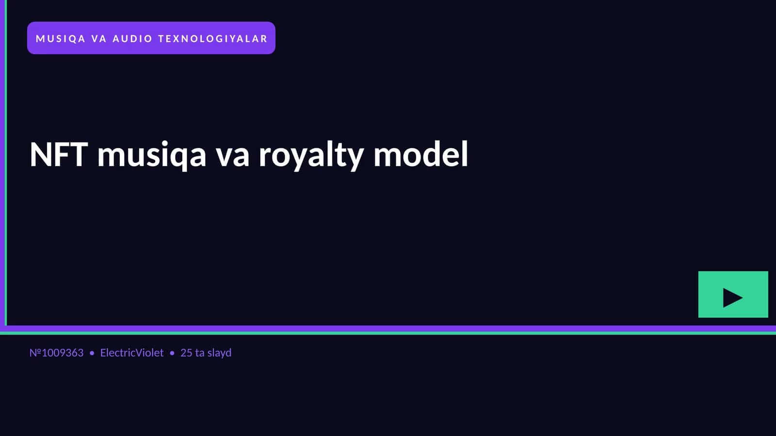 NFT musiqa va royalty model 1