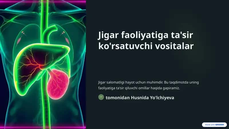 Jigar faoliyatiga ta'sir ko'rsatuvchi vositalar 1
