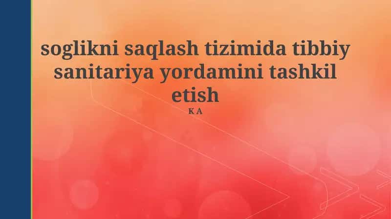 Tibbiy-sanitariya yordami tashkiloti 1