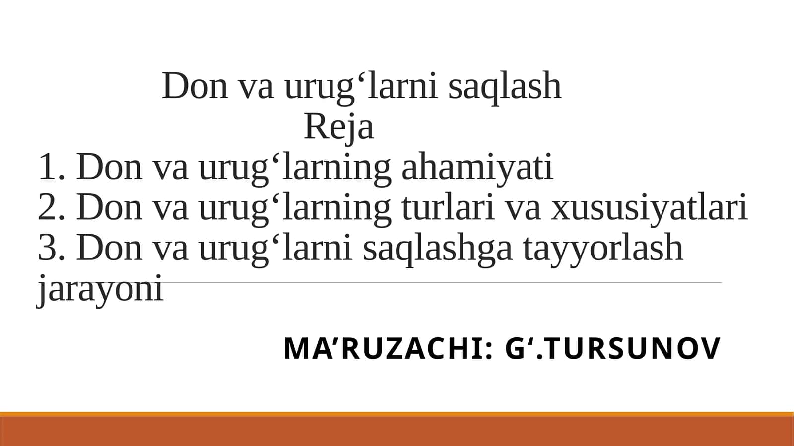 Don va urug‘larni saqlash 1