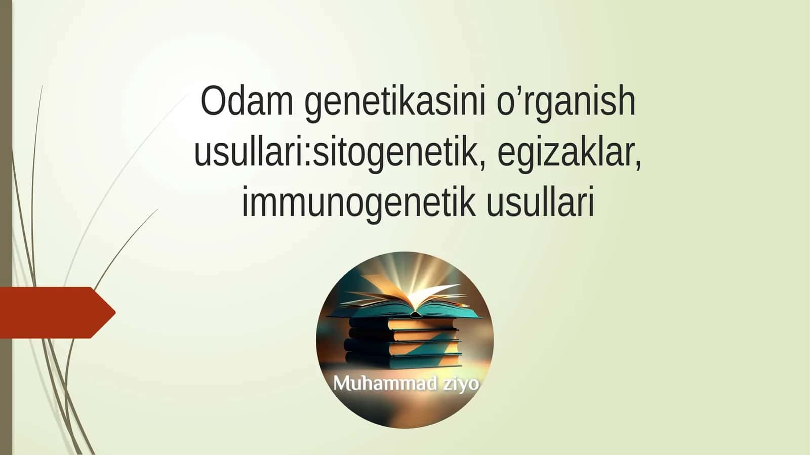 Odam genetikasi-Odam Ergashtirish Genetikasi 1