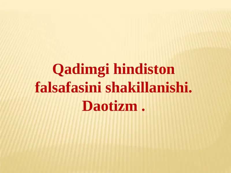 Qadimgi Xitoy Falsafasi 1