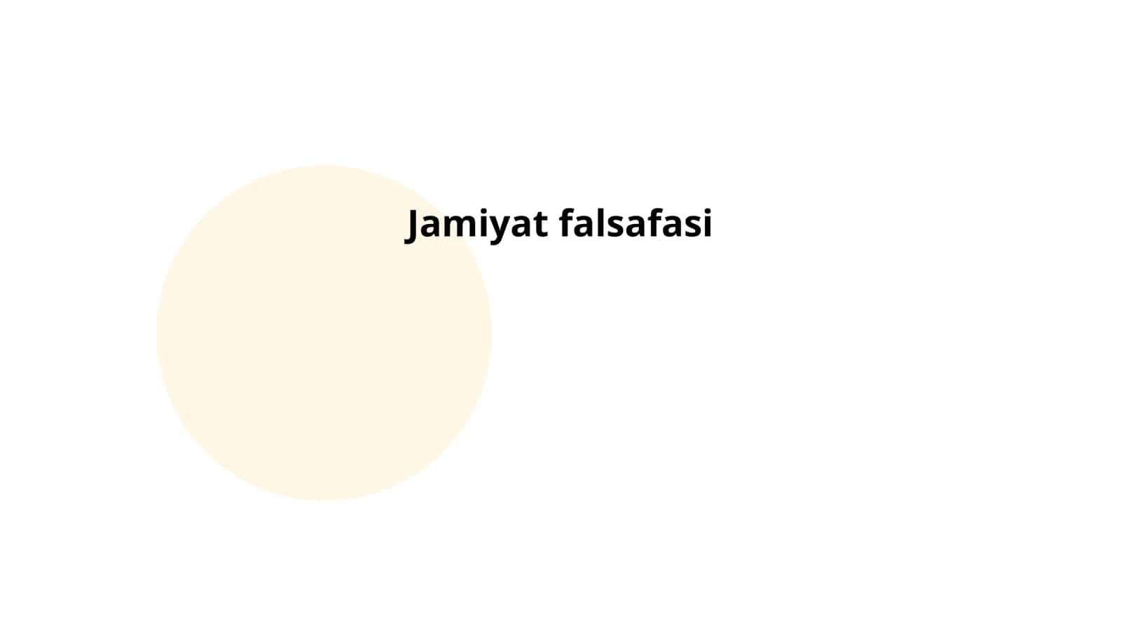 Jamiyat falsafasi 1