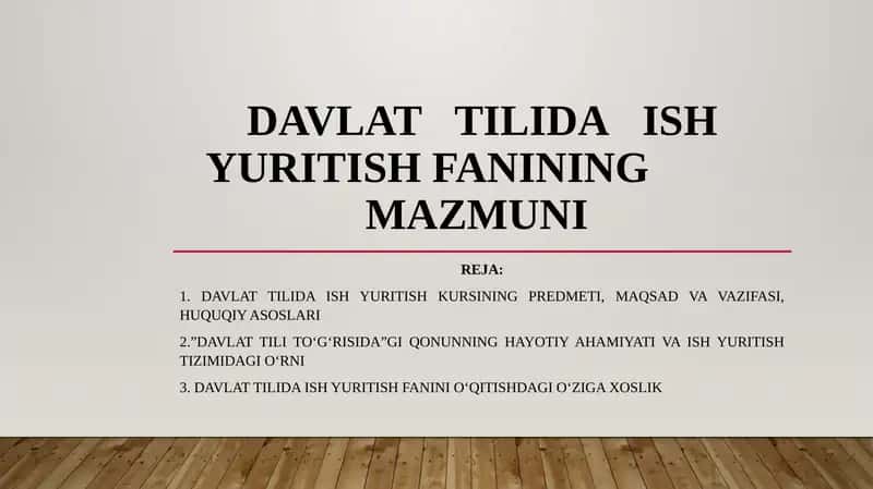 Davlat tilida ish yuritish 1