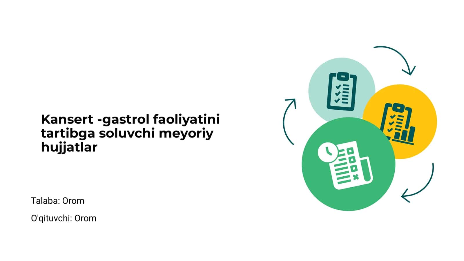 Kansert -gastrol faoliyatini tartibga soluvchi meyoriy hujjatlar 1