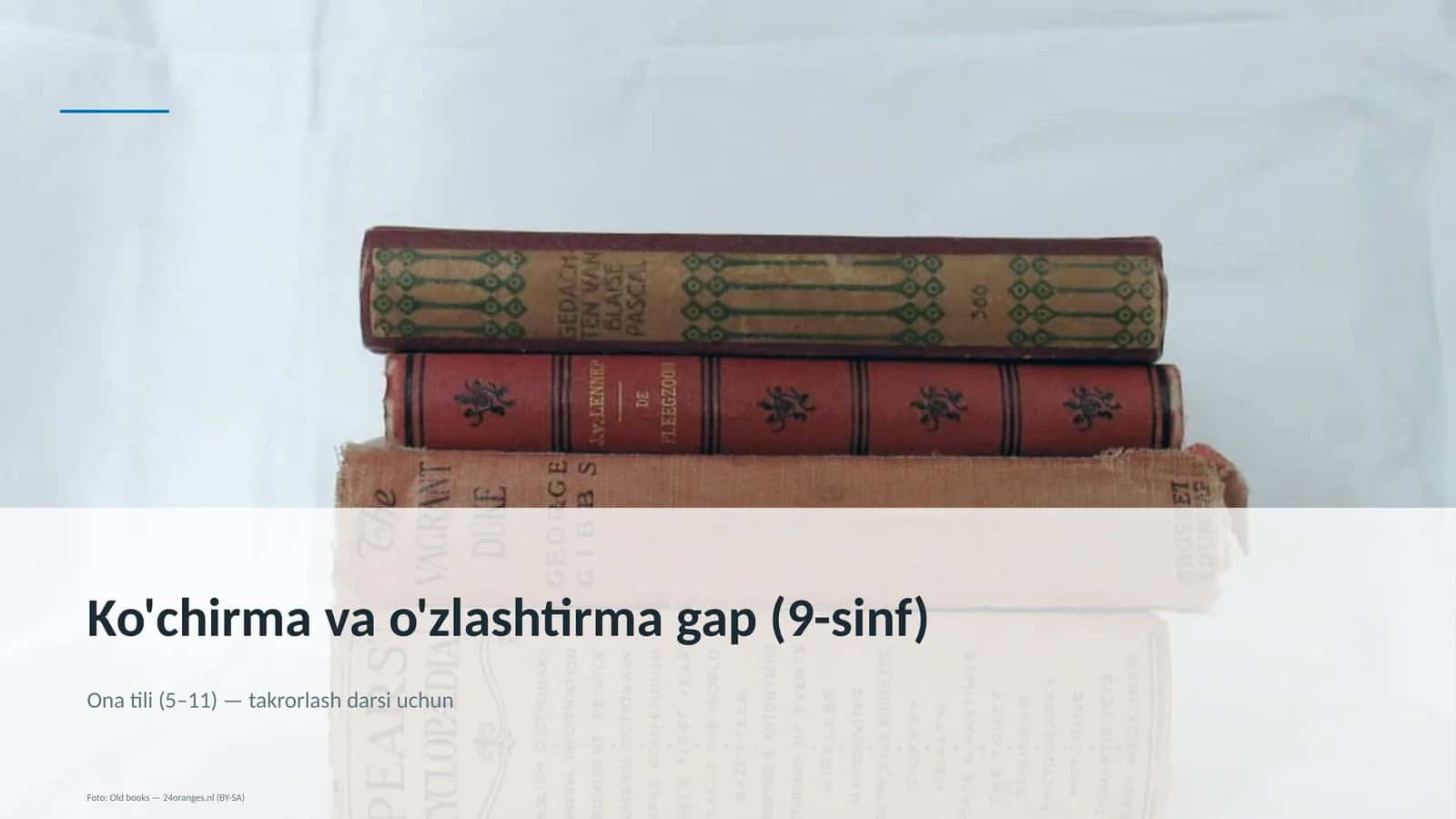 Ko'chirma va o'zlashtirma gap (9-sinf) 1