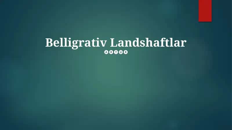 Belligrativ Landshaftlar 1