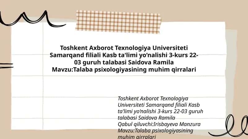 Talaba psixologiyasining muhim qirralari 1