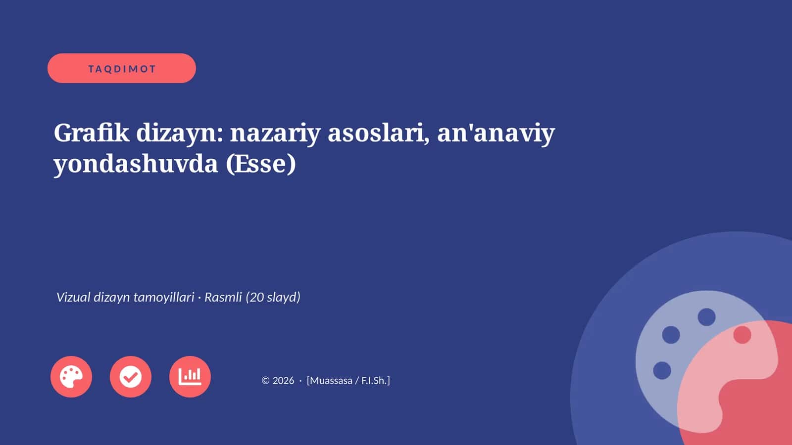 Grafik dizayn: nazariy asoslari, an'anaviy yondashuvda 1