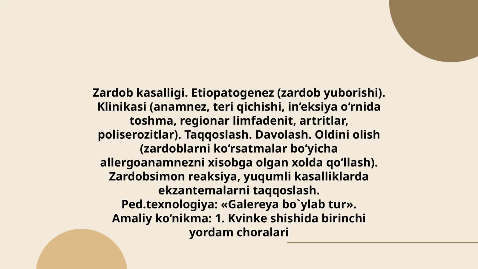 Zardob kasalligi 1