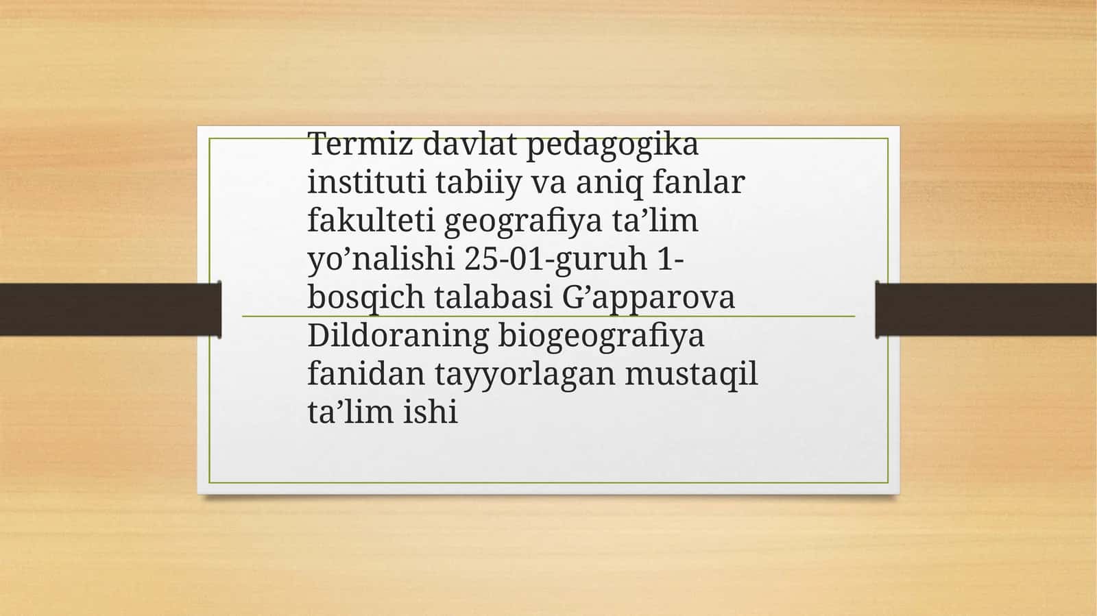 Geografiya ta'lim yo'nalishi 1