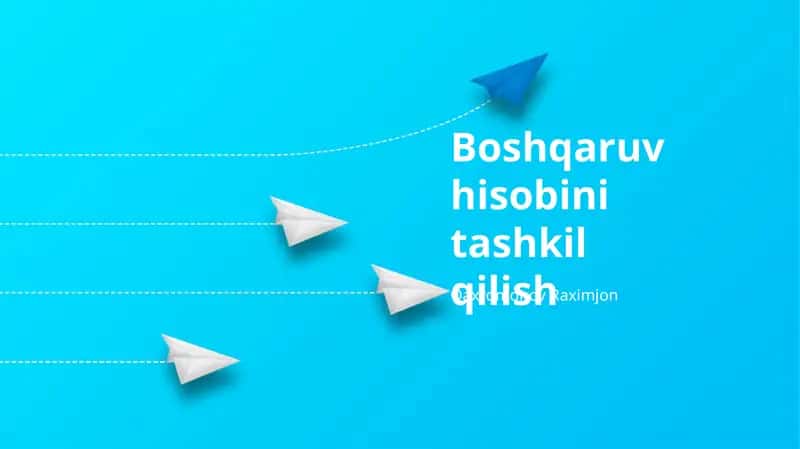 Boshqaruv Hisobi 1