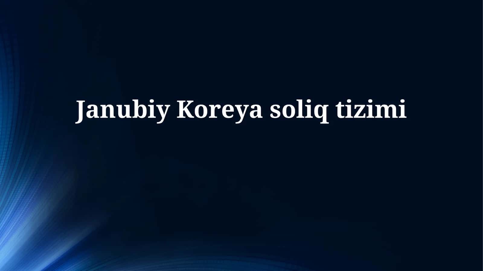 Janubiy Koreyasoliqtizimi 1
