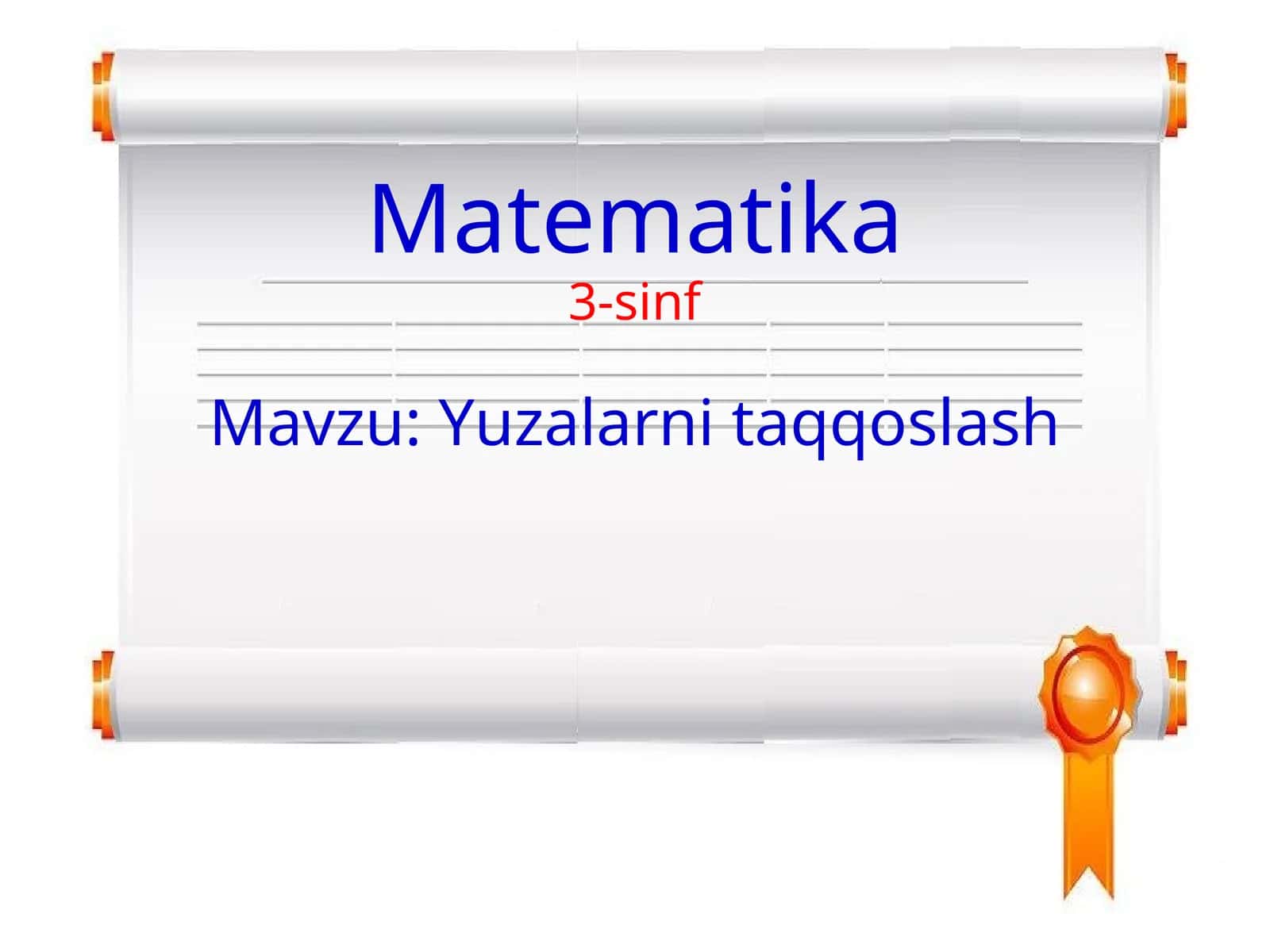 Yuzalarni taqqoslash 1