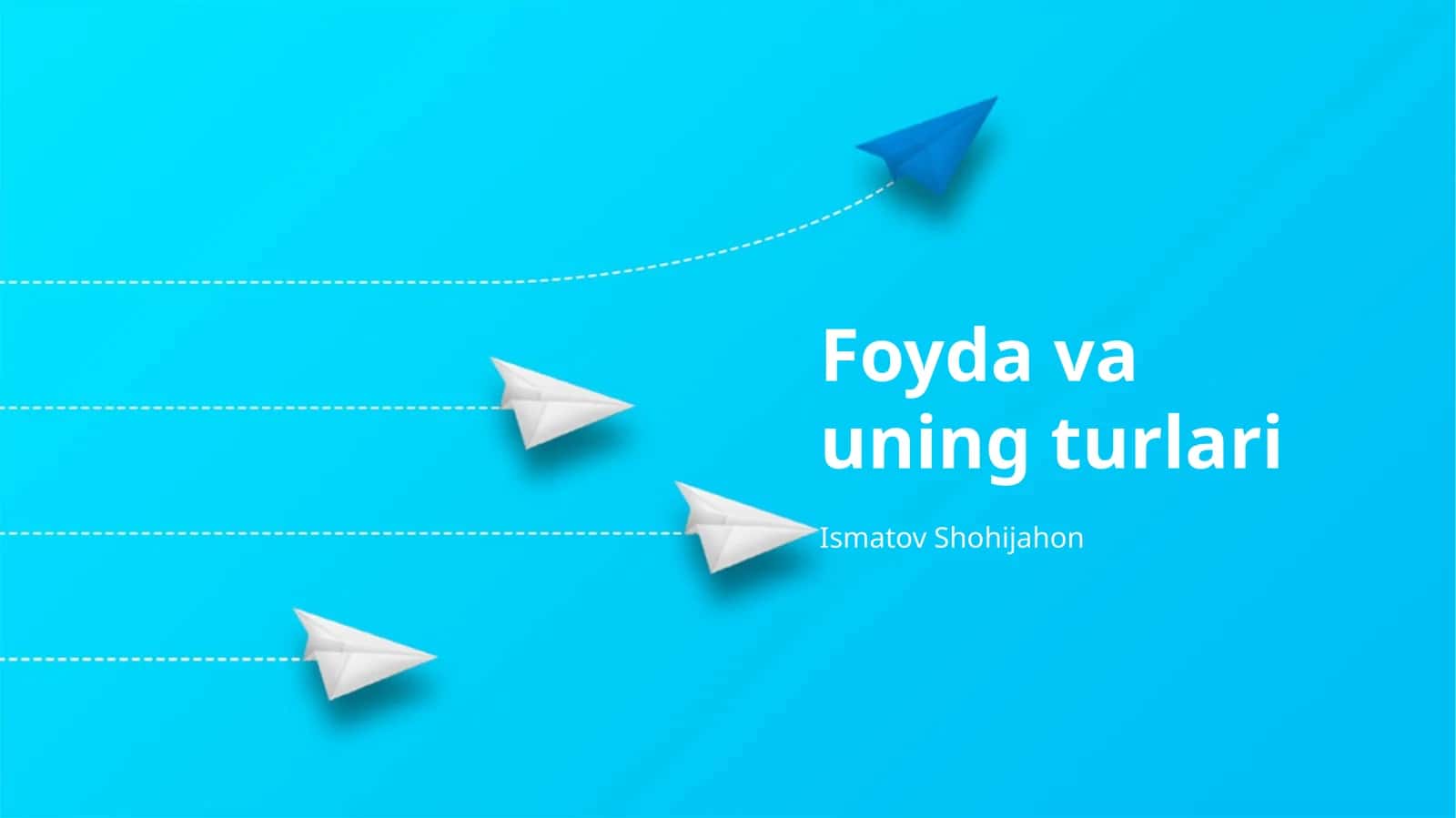 Foyda va uning turlari 1