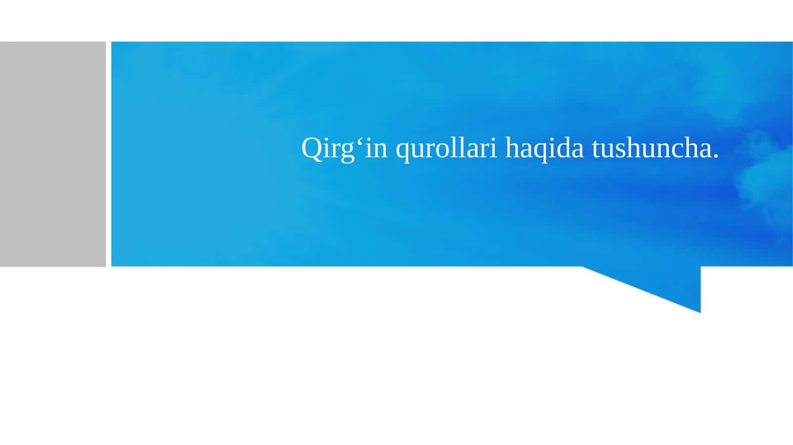 Qirg'in qurollari mustaqil ish 1