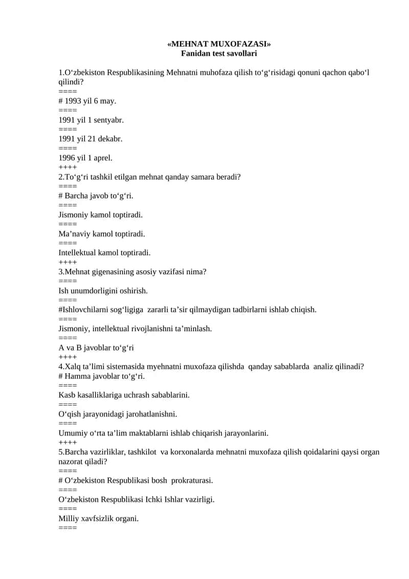 MEHNAT MUXOFAZASI 1