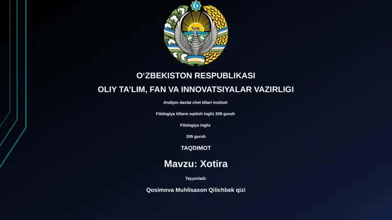 Xotira 1