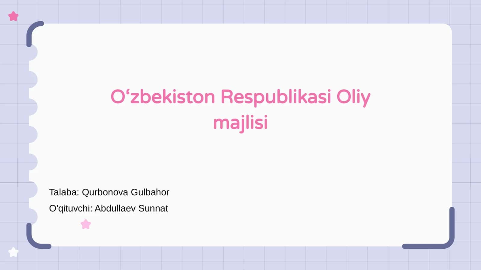 O‘zbekiston Respublikasi Oliy majlisi 1