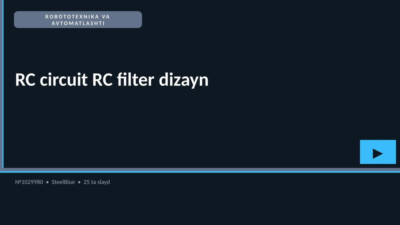 ROBOTOTEXNIKA VA AVTOMATLASHTI 1
