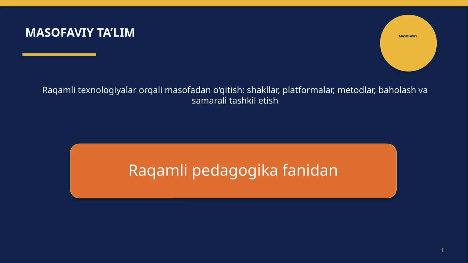masofaviy talim 1