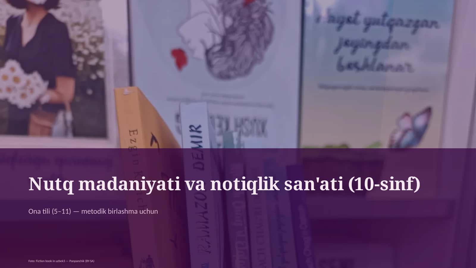 Nutq madaniyati va notiqlik san'ati (10-sinf) 1