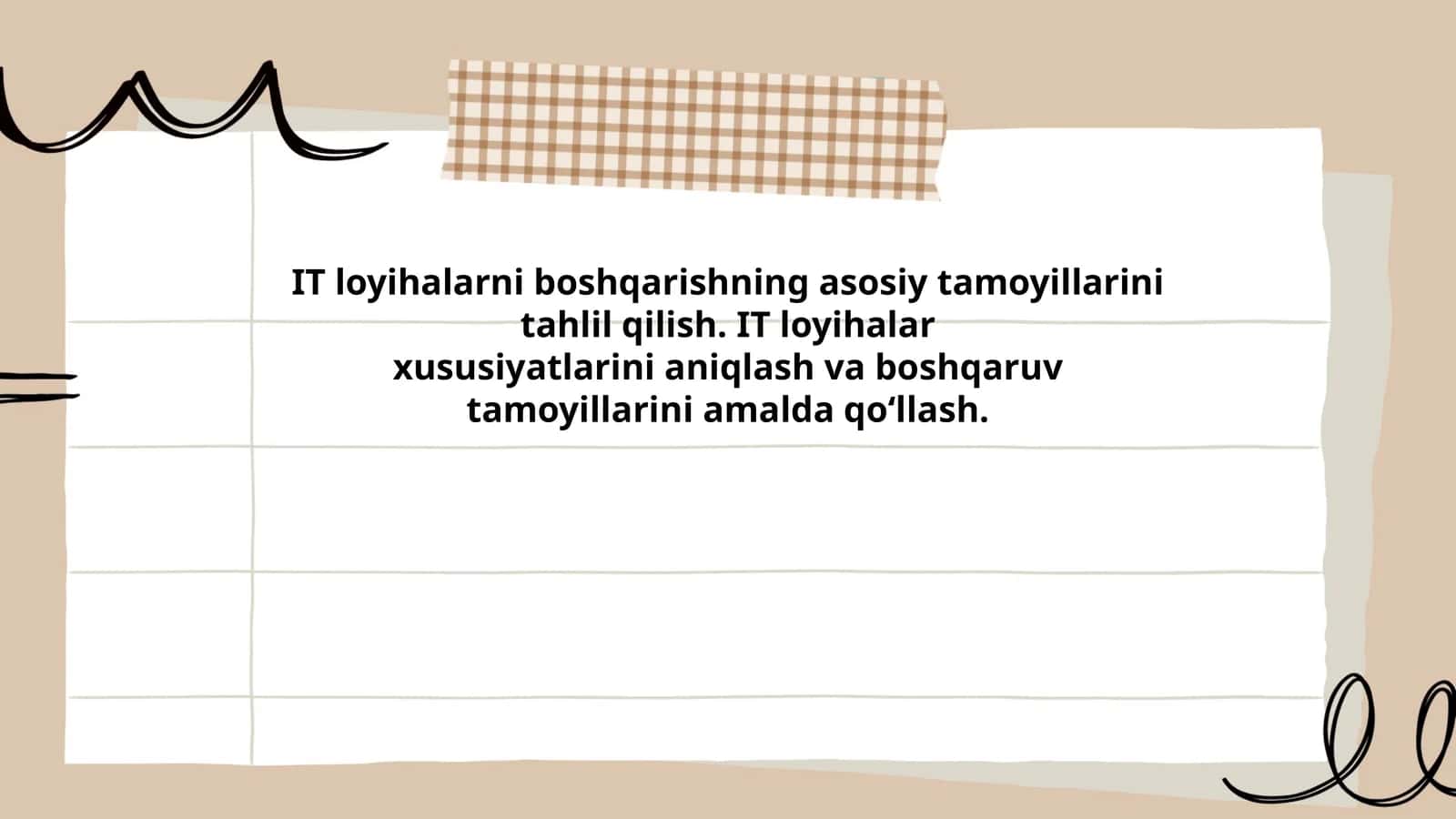 IT loyihalar tushunchalari 1