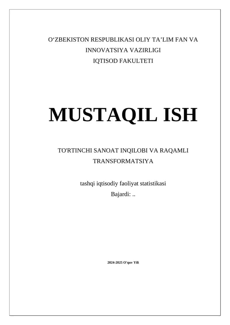 To'rtinchi Sanoat Inqilobi va Raqamli Transformatsiya 1