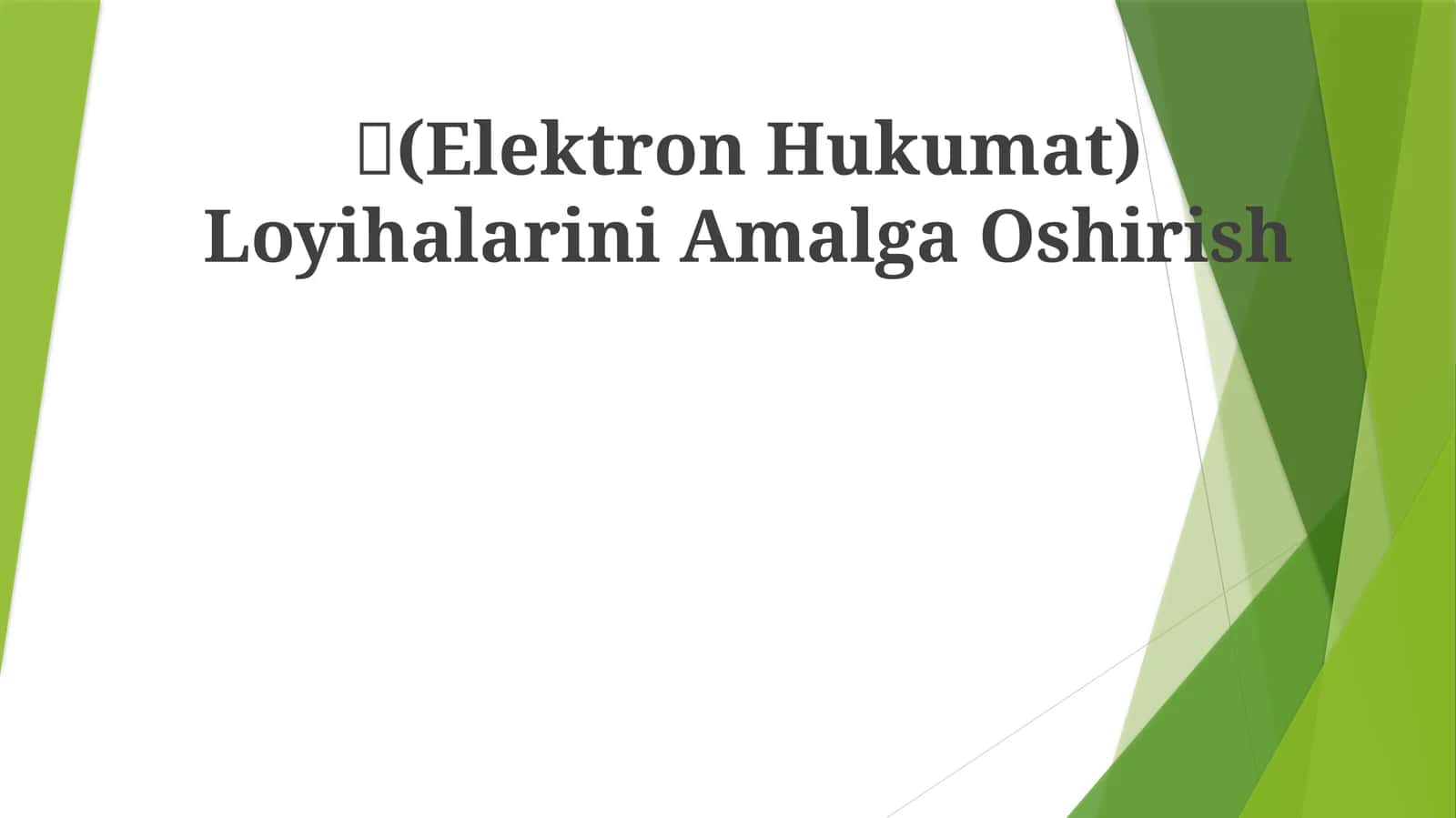 Elektron Hukumat Loyihalari 1