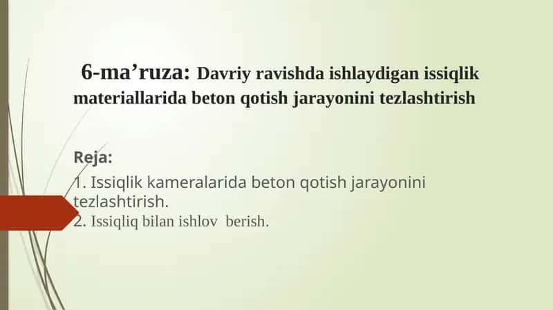 Beton qotish jarayonini tezlashtirish 1