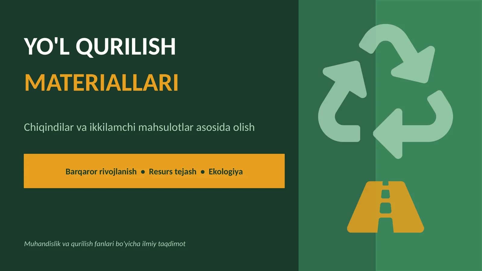 YO'L QURILISH MATERIALLARI 1
