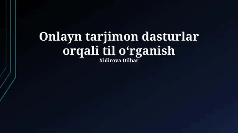 Onlayn tarjimon dasturlar 1