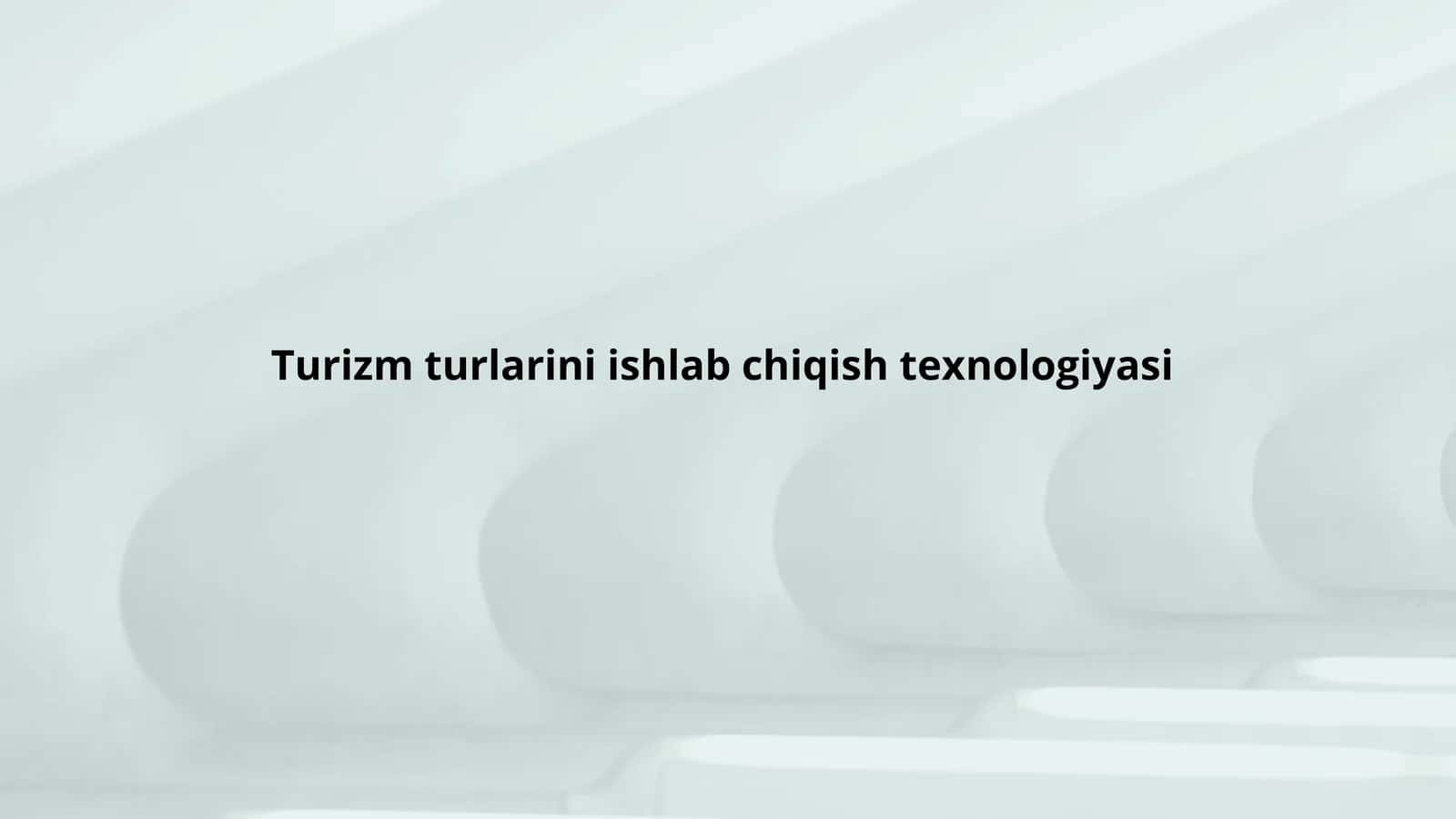 Turizm turlari 1