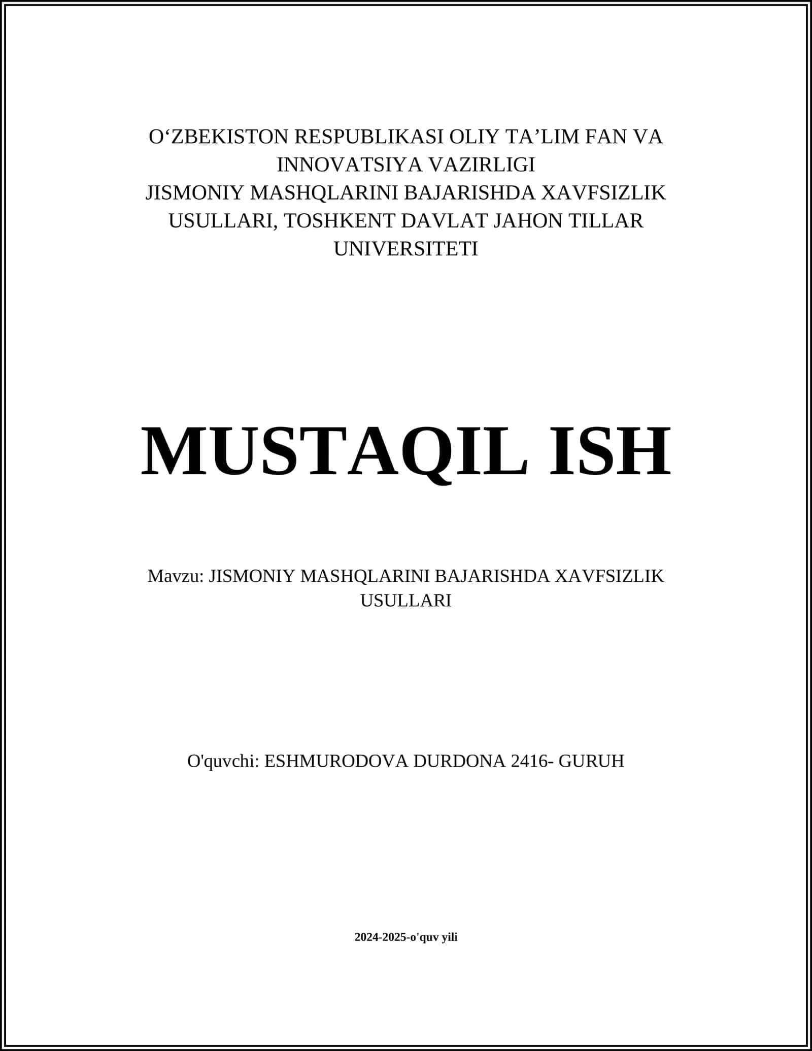 Jismoniy Mashqlarni Bajarishda Xavfsizlik Usullari 1